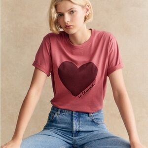Sézane La Chamade Heart Tee